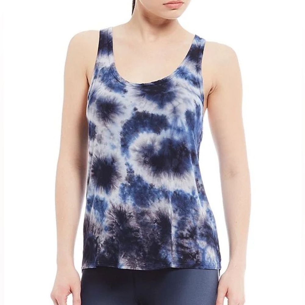 Kinesis Tye-Dye Cloud Scoop Neck Soft Knit Jersey Tank